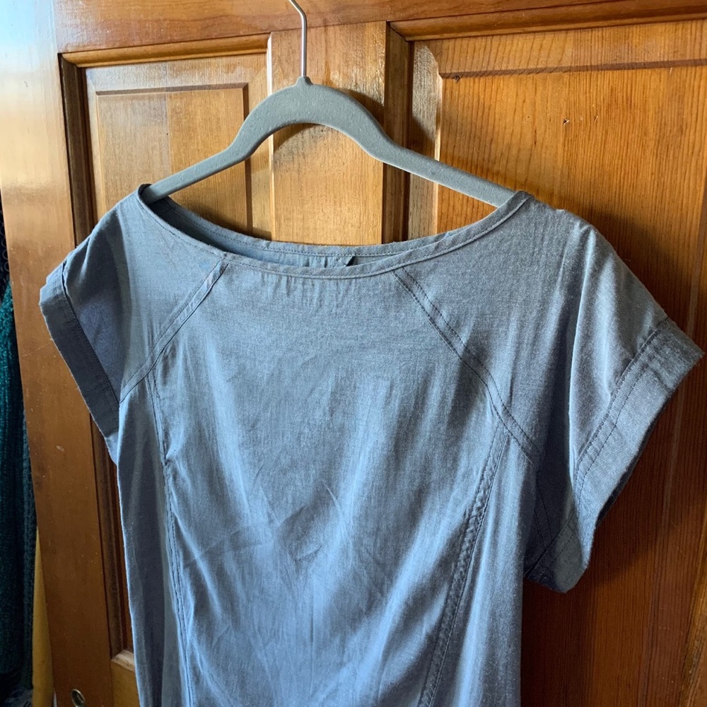 Colcci Silver gray dress with pockets open back short sleeve boat neck grey - Picture 5 of 9